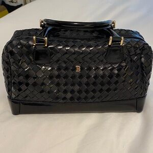 Bally Black Woven Leather Bag